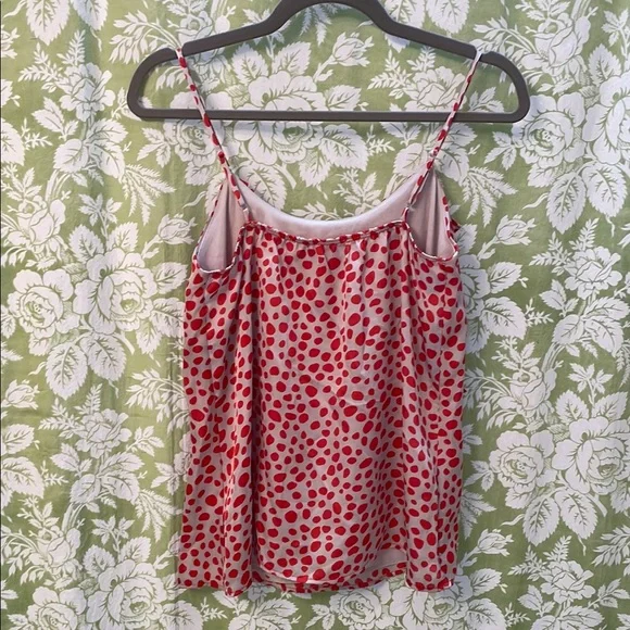 🏝️Big $5 Sale!🏝️Red Polka Dot Ruffle Camisole - Picture 2 of 4